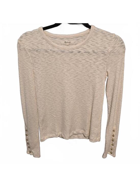 Madewell Tops - Madewell Waffle-Knit Long Sleeve Top Size S NWOT